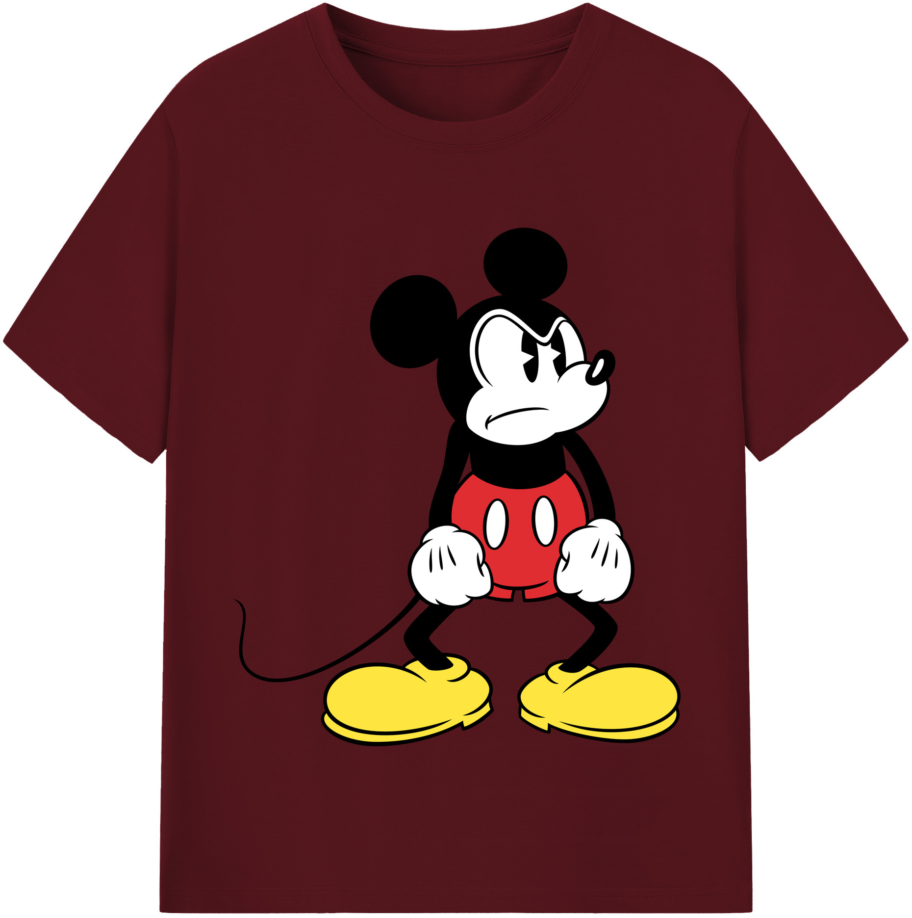 （画像用） ミッキーマウス Mickey Mouse 綿100％半袖Tシャツ（フロントプリント）